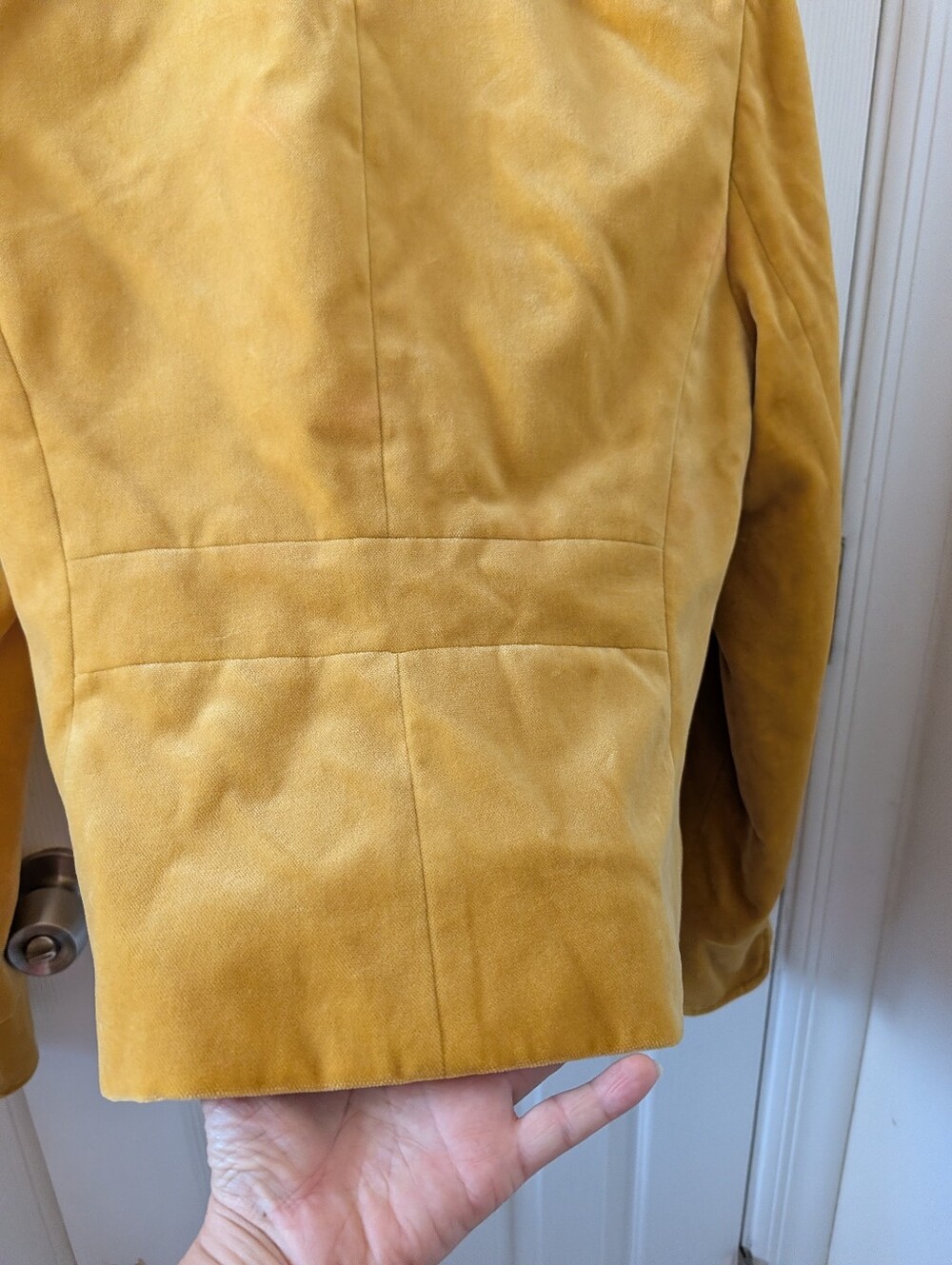 J. Crew Women's Golden Yellow Velvet Blazer - Picture 9 of 10